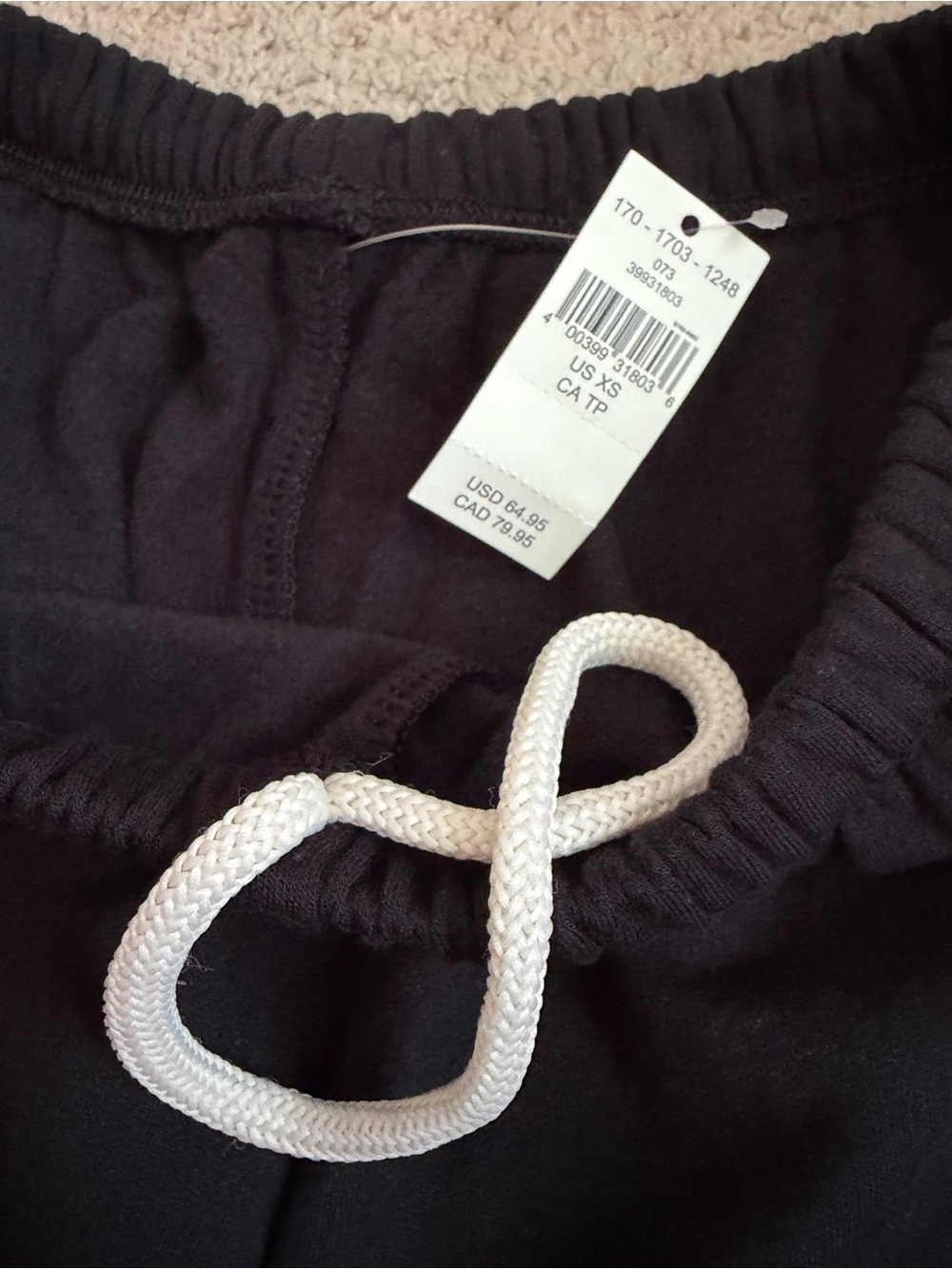 Offline By Aerie NWT OTT Fleece Super Wide Leg Black Pull On Pants Womens Sz XS - Picture 4 of 10